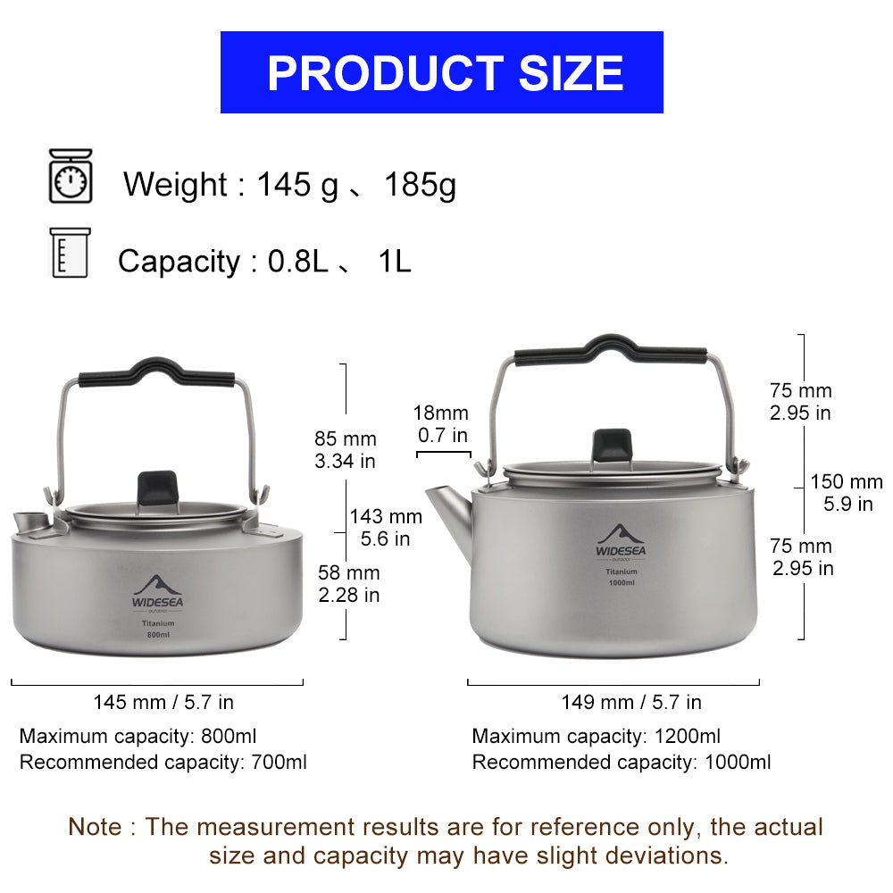 Titanium Kettle 0.8/1L