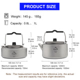 Titanium Kettle 0.8/1L