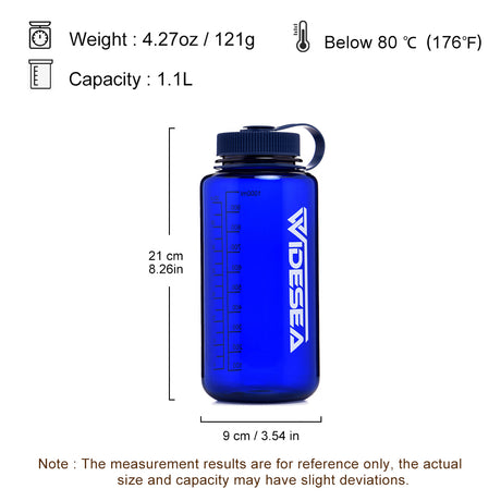 Camping Water Bottle Plastic Mug 1.1L BPA Free