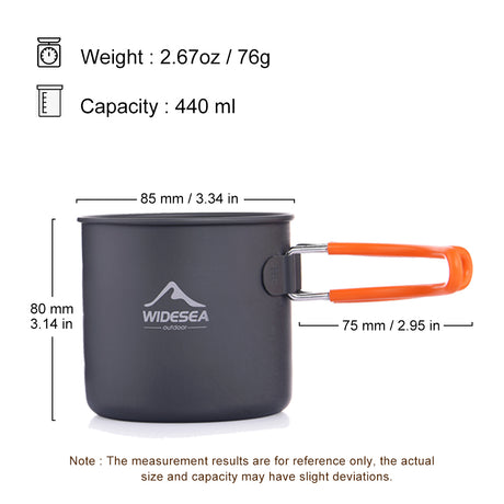 Camping Aluminum Cup 440ML Mug