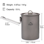 Load image into Gallery viewer, Titanium Pot 900ML
