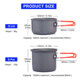 Camping Aluminum Pot Pan 1 Person