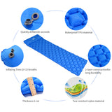 Camping Sleeping Pad Outdoor Mat with Pillow Design