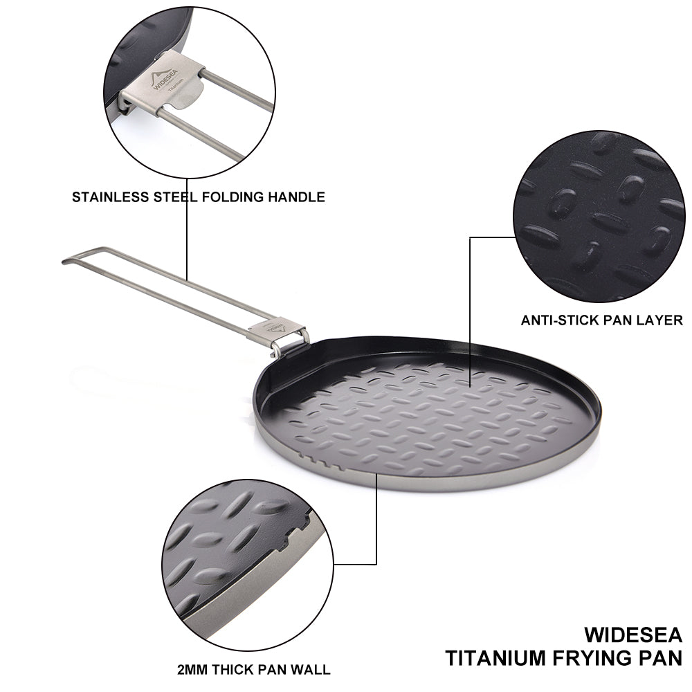 Titanium Open fire Fry Pan