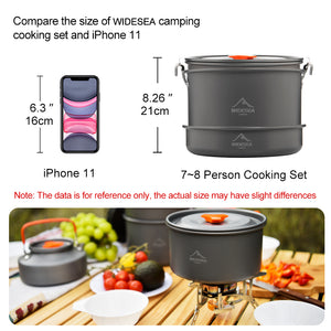 Camping Cookware Set for 7-8 persons
