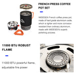 Load image into Gallery viewer, Camping Cooking System withe French Press 900ML Coffee Pot
