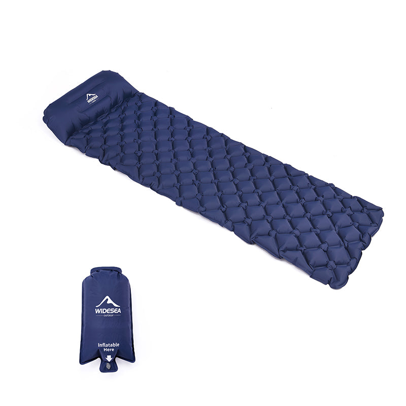 Camping Sleeping Pad Outdoor Mat with Pillow Design