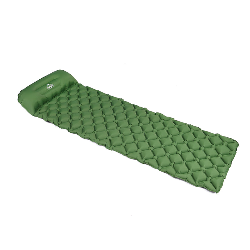 Camping Sleeping Pad Outdoor Mat with Pillow Design