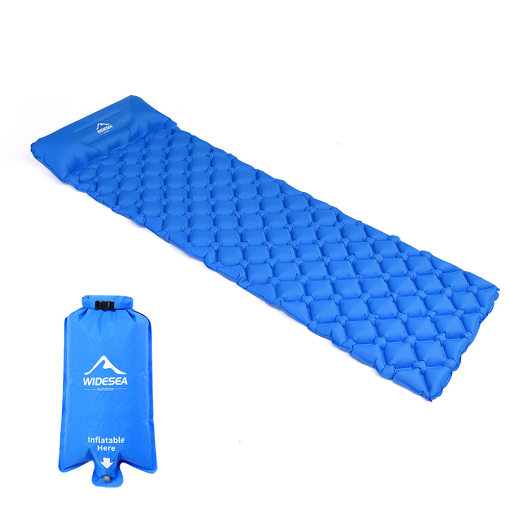 Camping Sleeping Pad Outdoor Mat with Pillow Design